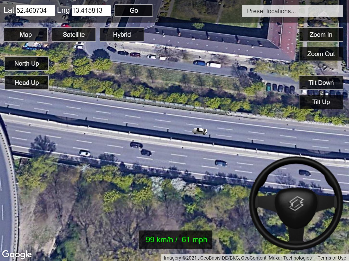 google street view travel simulator